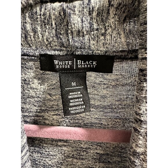 ✌️ 2/$40 ✌️ White House Black Market Long Open Front Cardigan, Pockets Sz M - Picture 4 of 7